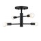 Designers Fountain Arlo 14.25 in. 4-Light Matte Black Minimalist Semi Flush Mount with Bare Bulbs for Dining Rooms D320C-SF-MB - alternate 3